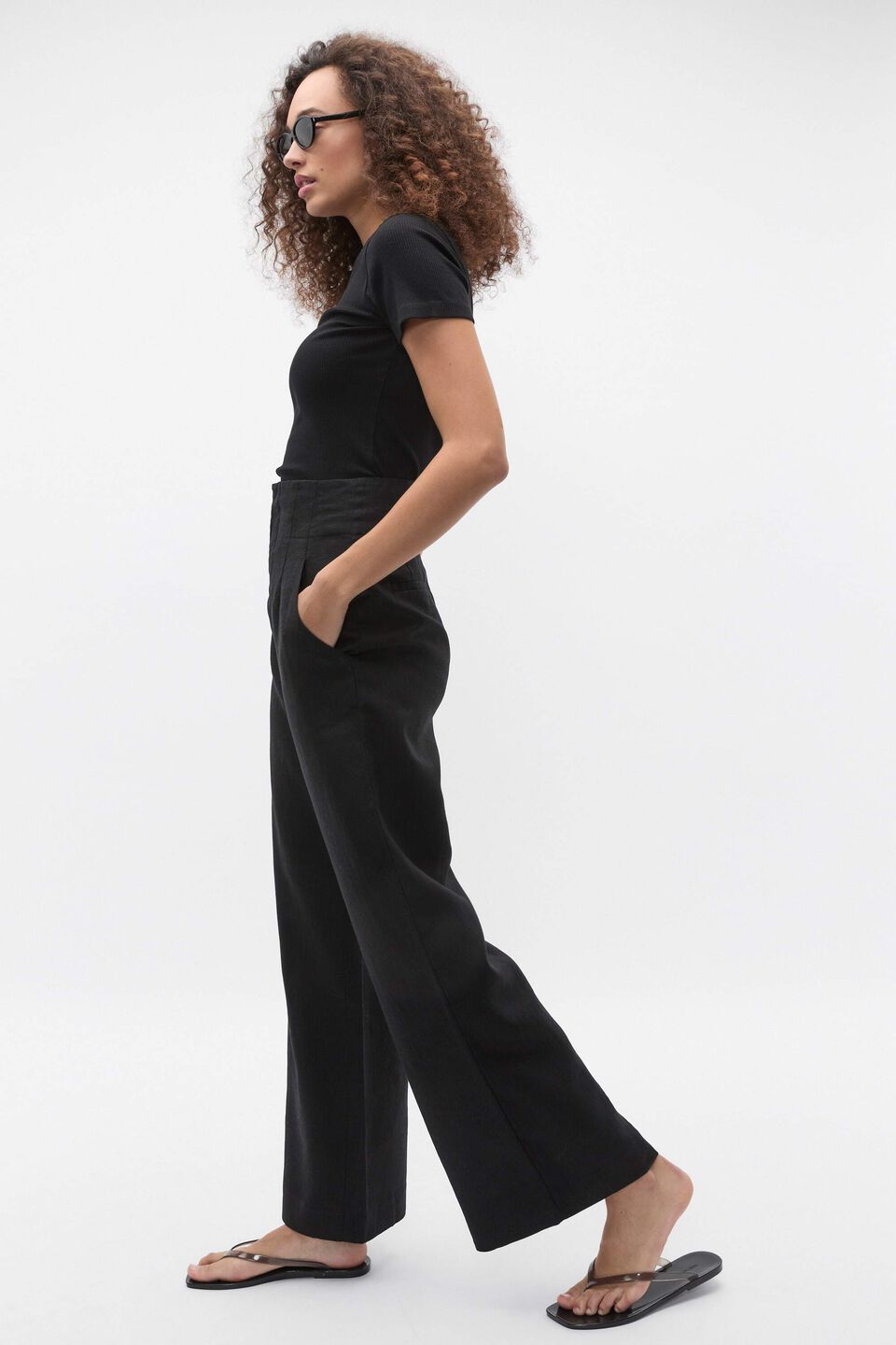 Core Australian Cotton Rib Tee  Black
