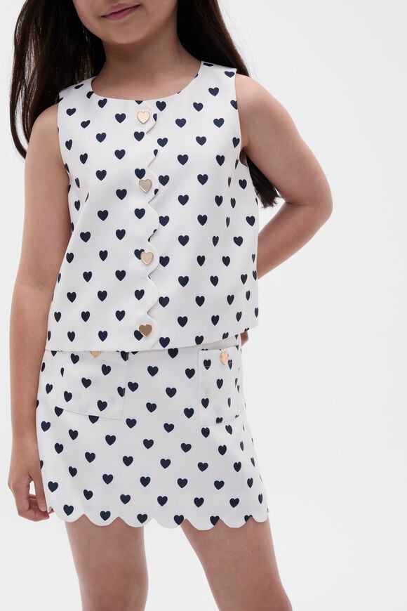 Scallop Satin Skirt  Multi  hi-res