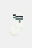 Logo Stripe Sock  Greens Multi  hi-res