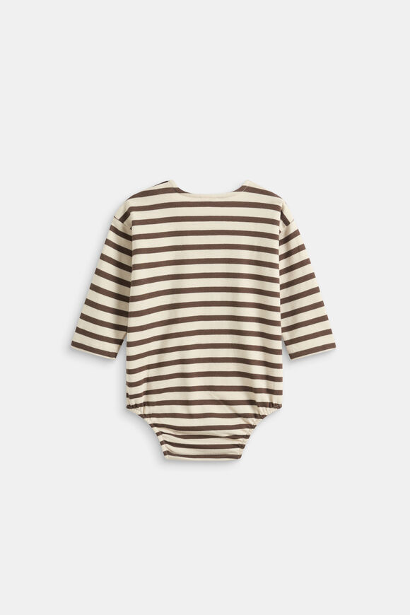Logo Stripe Bodysuit  Cacao  hi-res