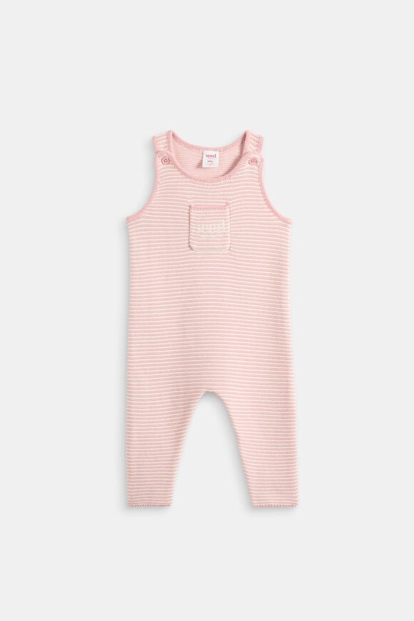Logo Knit Overall  Blush Stripe  hi-res