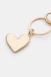 Gold Initial Keyring  Heart  hi-res