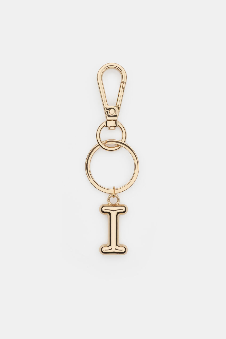 Gold Initial Keyring  I