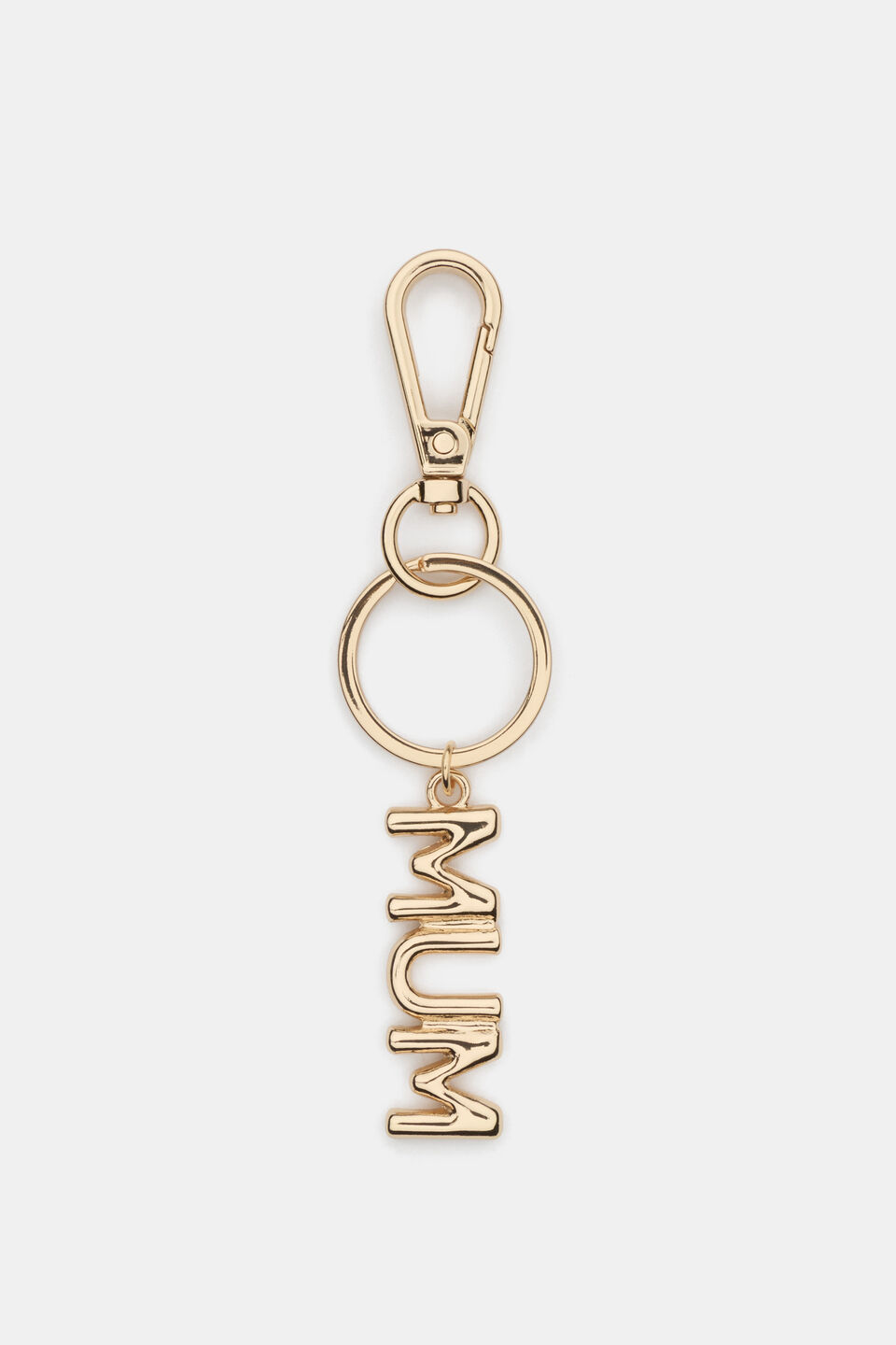 Gold Initial Keyring  Mum