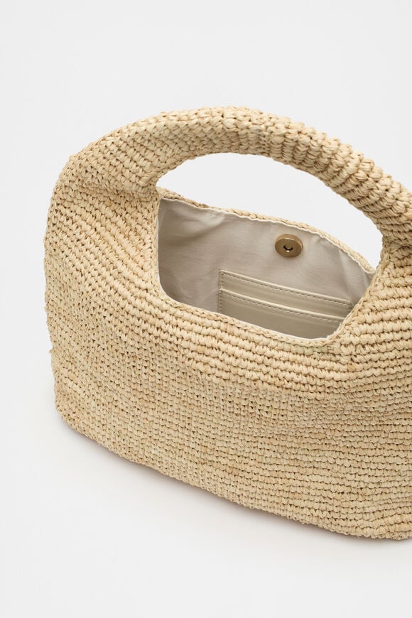 Raffia Woven Shoulder Bag  Natural  hi-res