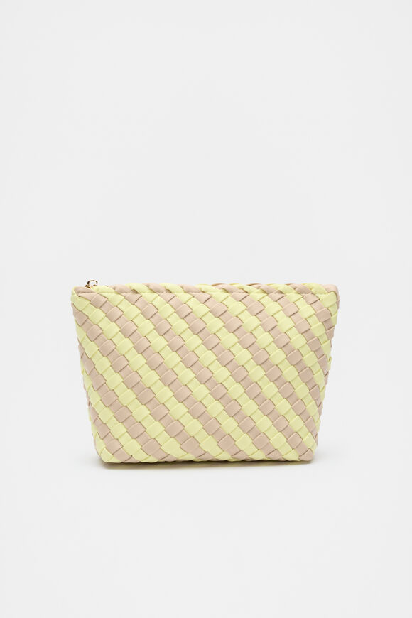 Woven Textured Pouch  Lemongrass  hi-res