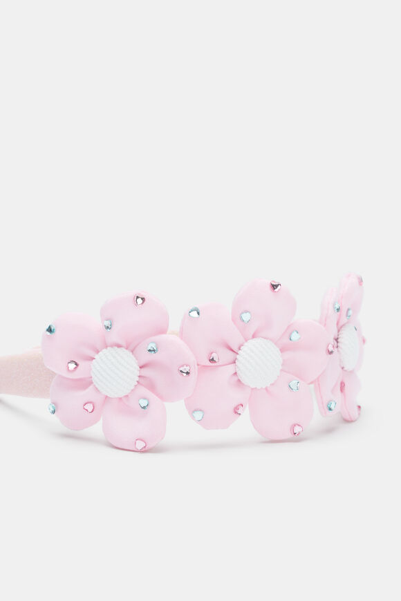 Flower Heart Gem Headband  Multi  hi-res