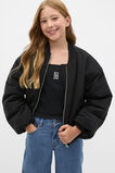 Elasticated Bomber Jacket  Black  hi-res