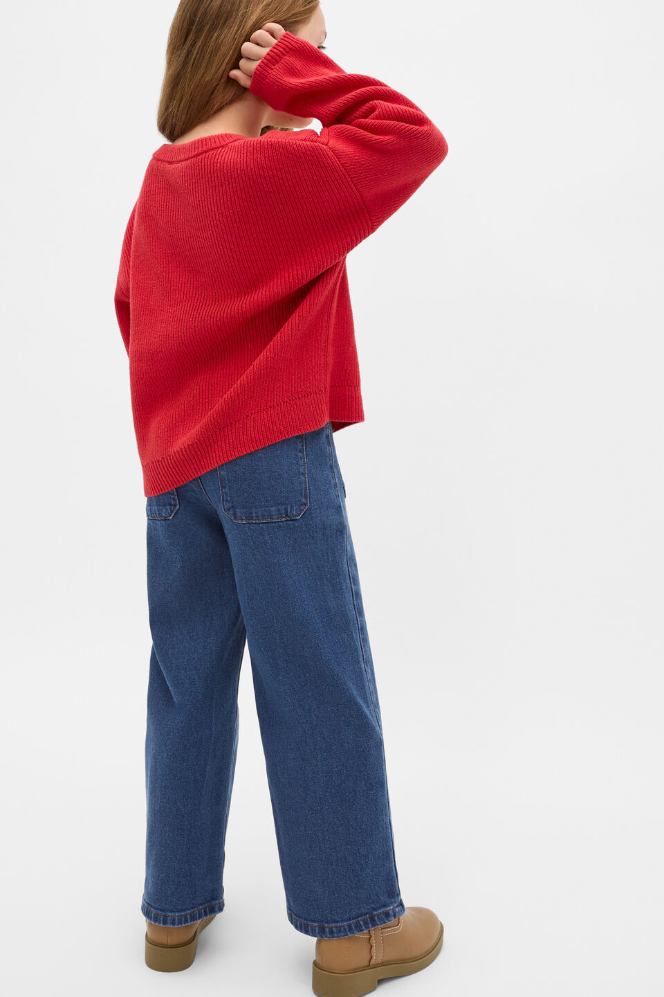 Bow Knit Cardigan  Chilli Red