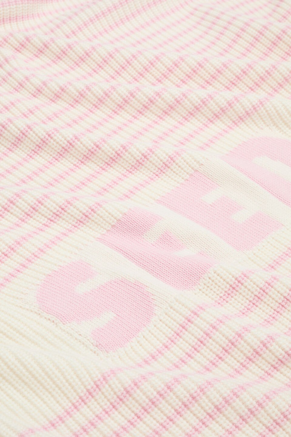 Logo Stripe Knit Blanket  Posie Stripe