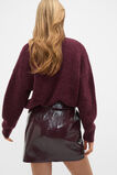 Patent Leather Mini Skirt  Plum Red  hi-res