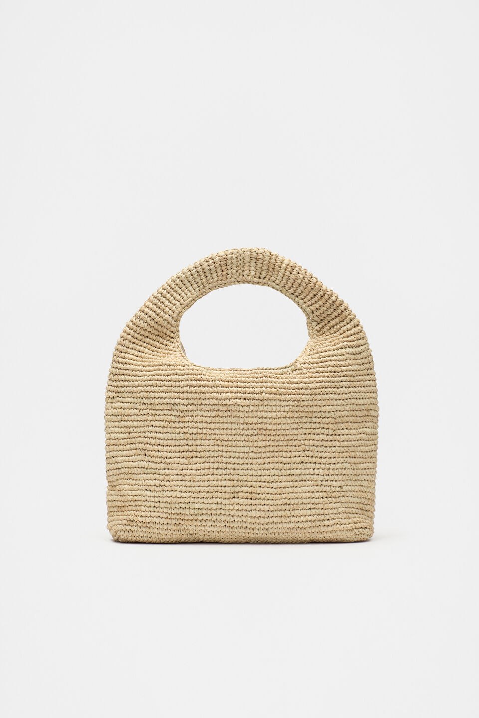 Raffia Woven Shoulder Bag  Natural