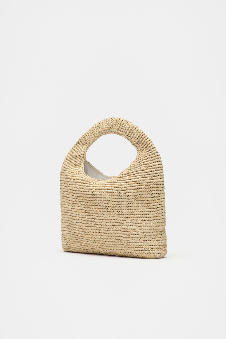 Raffia Woven Shoulder Bag  Natural