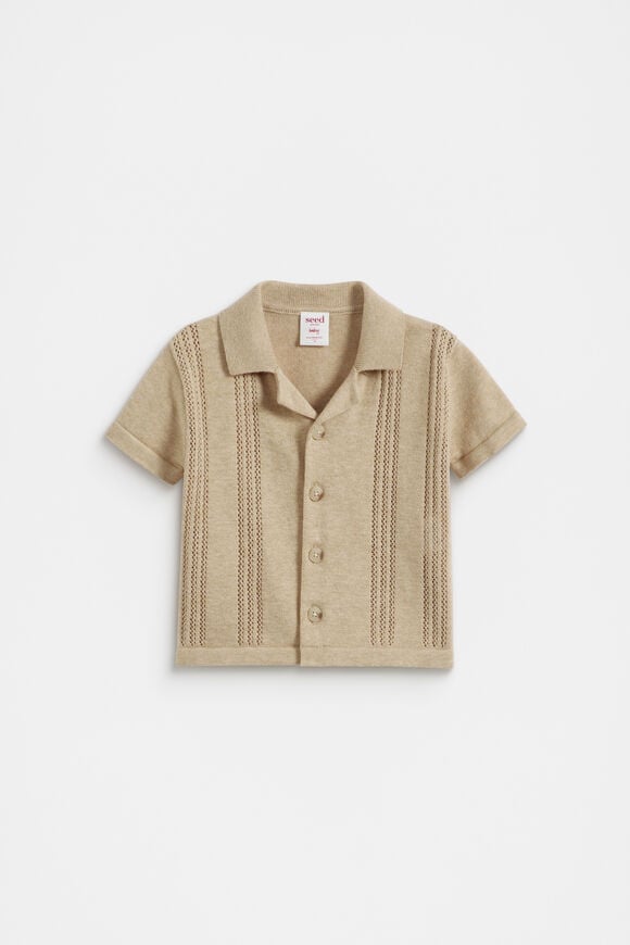 Knit Shirt  Neutral Marle  hi-res