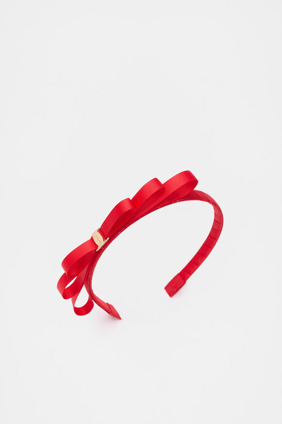 Heritage Bow Headband  Red  hi-res