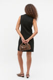Crepe Knit Mock Neck Mini Dress  Black  hi-res