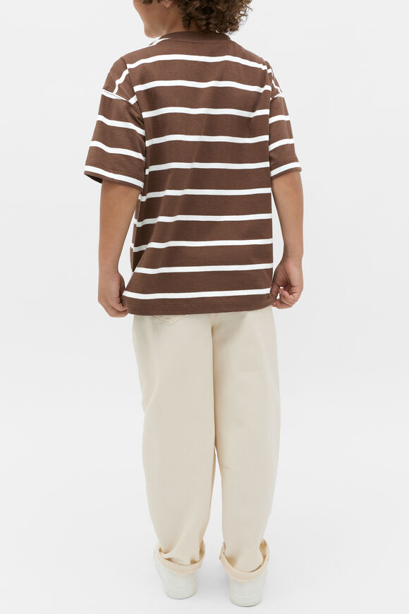 Stripe Logo Tee  Cacao  hi-res