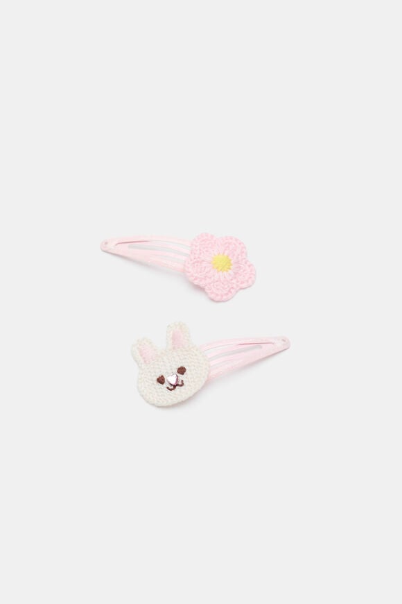 Crochet Flower Bunny Snaps  Multi  hi-res