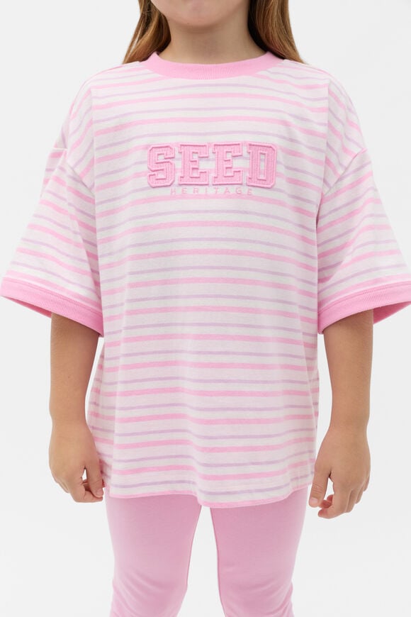 Stripe Logo Tee  Multi  hi-res