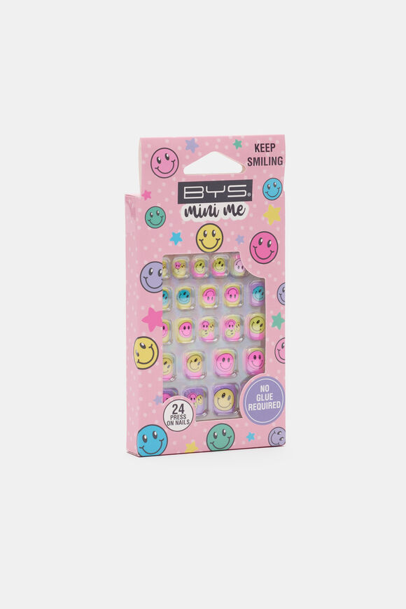 Smiley Press on Nails  Multi  hi-res
