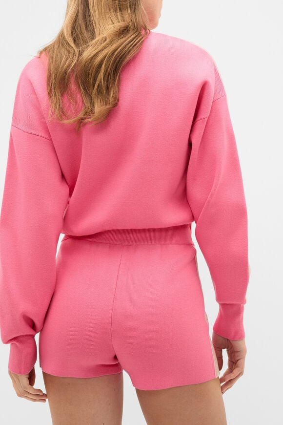 MD Contrast Tape Knit Short  Bubblegum Pink  hi-res