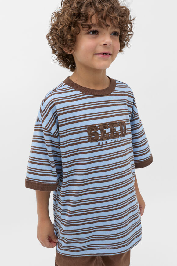 Stripe Logo Tee  Cloud Blue  hi-res