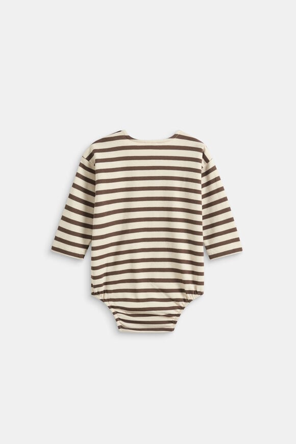 Logo Stripe Bodysuit  Cacao  hi-res
