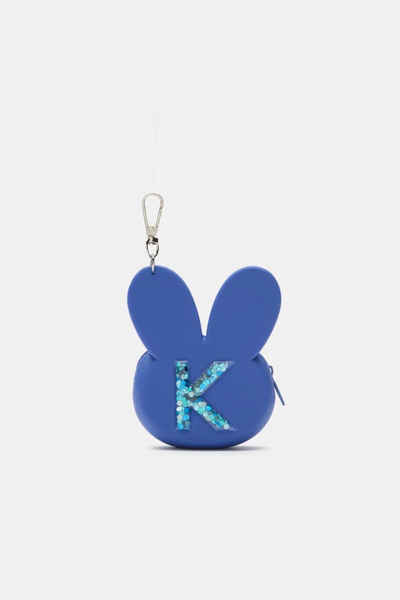 Bunny Silicone Initial Keyring  K  hi-res