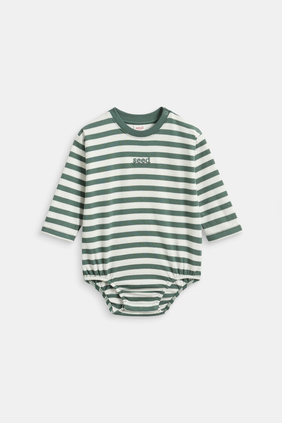 Core Stripe Rugby Bodysuit  Forest