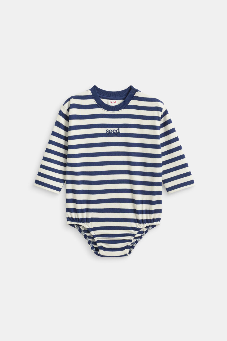 Core Stripe Rugby Bodysuit  French Navy