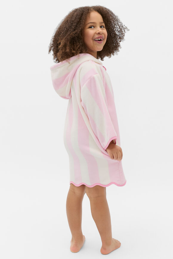 Swim Zip Poncho  Pink Lemonade Stripe  hi-res