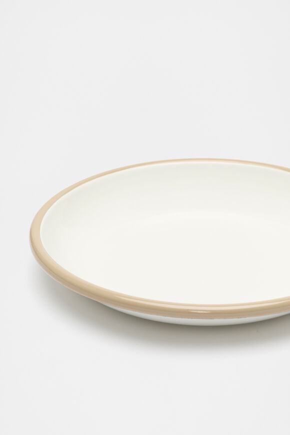 Loretta Enamel Shallow Plate  Cloud Cream  hi-res