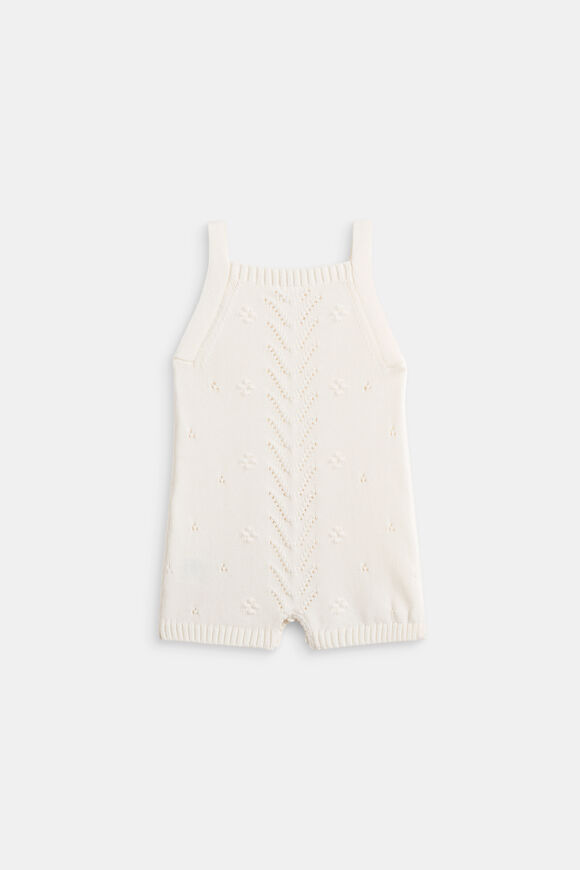 Bobble Knit Romper  Classic Cream  hi-res