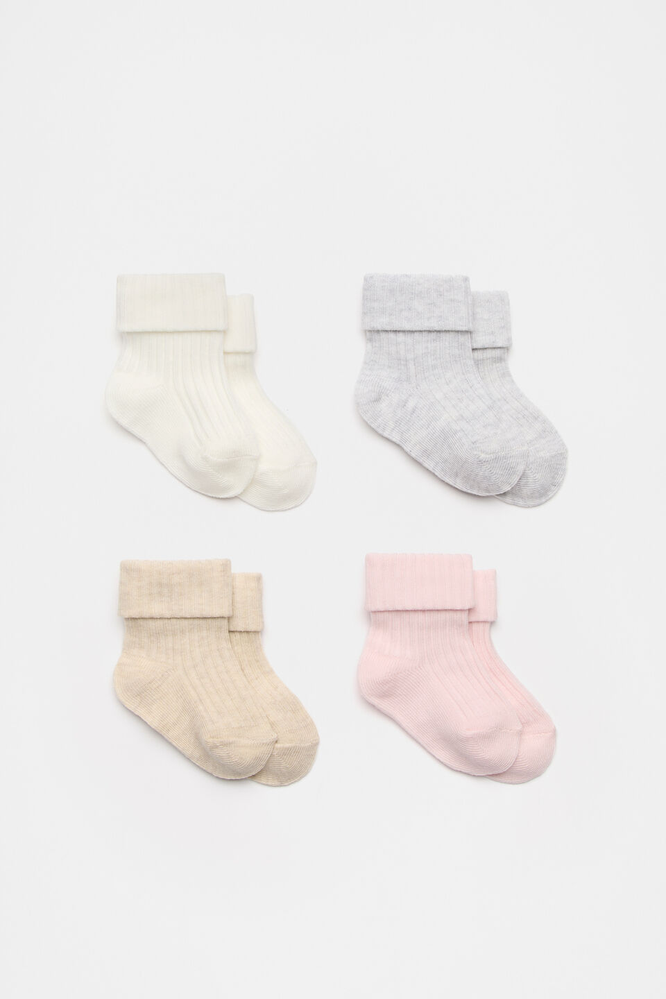 Rib Sock Multipack  Light Pink