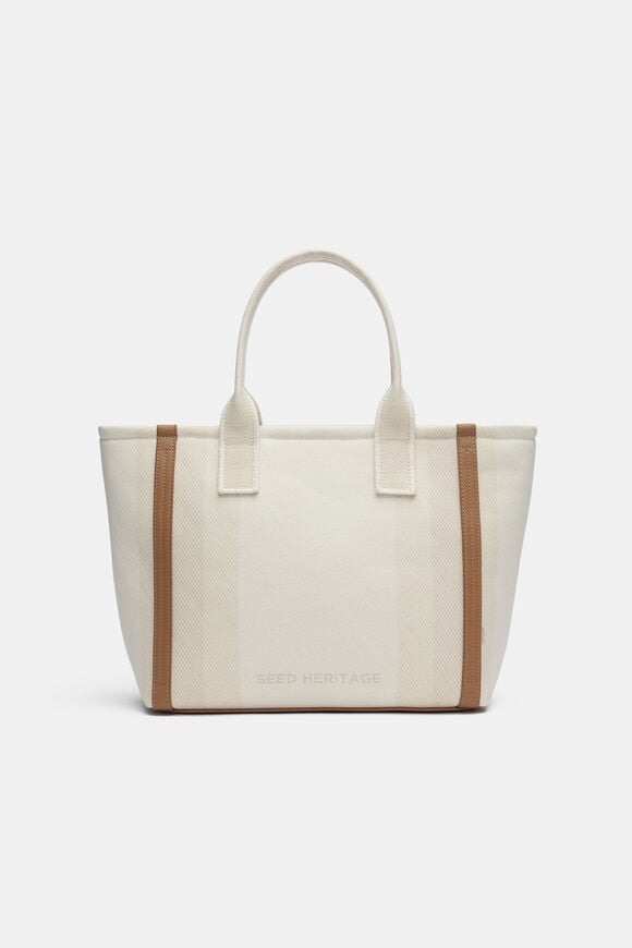 Textured Stripe Carry All  Natural  hi-res