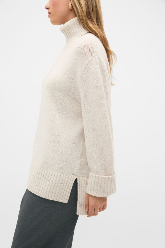 Australian Merino Oversized Roll Neck  Mist Speckle  hi-res