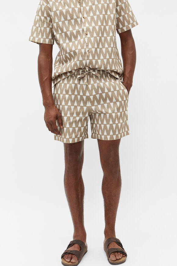 Geo Print Short  Hazelnut Multi  hi-res