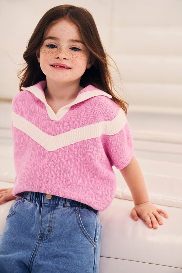 Sporty Knit Tee  Fairy Floss  hi-res