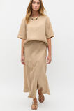 Core Linen Seam Front Skirt  Iced Latte  hi-res