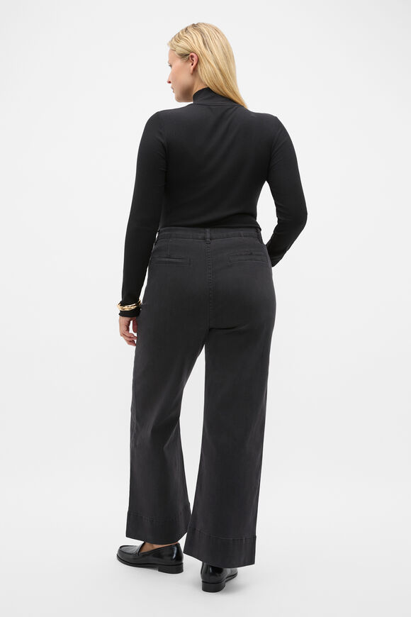 Core Wide Leg Pocket Jean  Charcoal Wash  hi-res