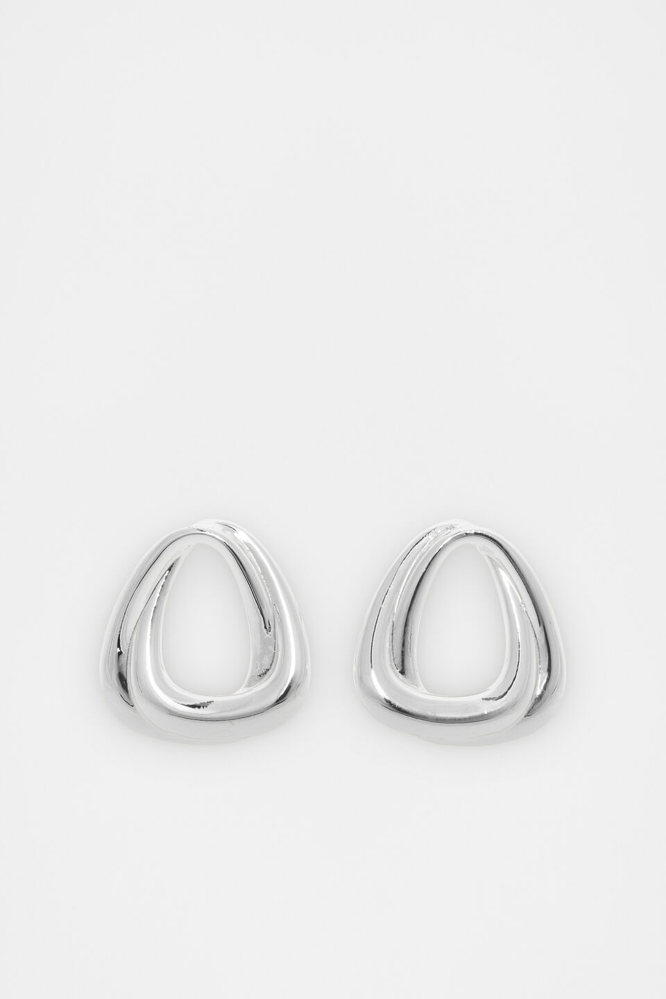 Looped Oval Earring  Silver