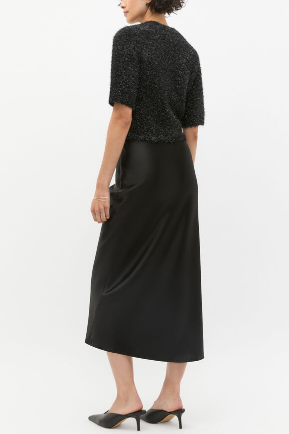 Lurex Tinsel Crop Cardi  Black  hi-res