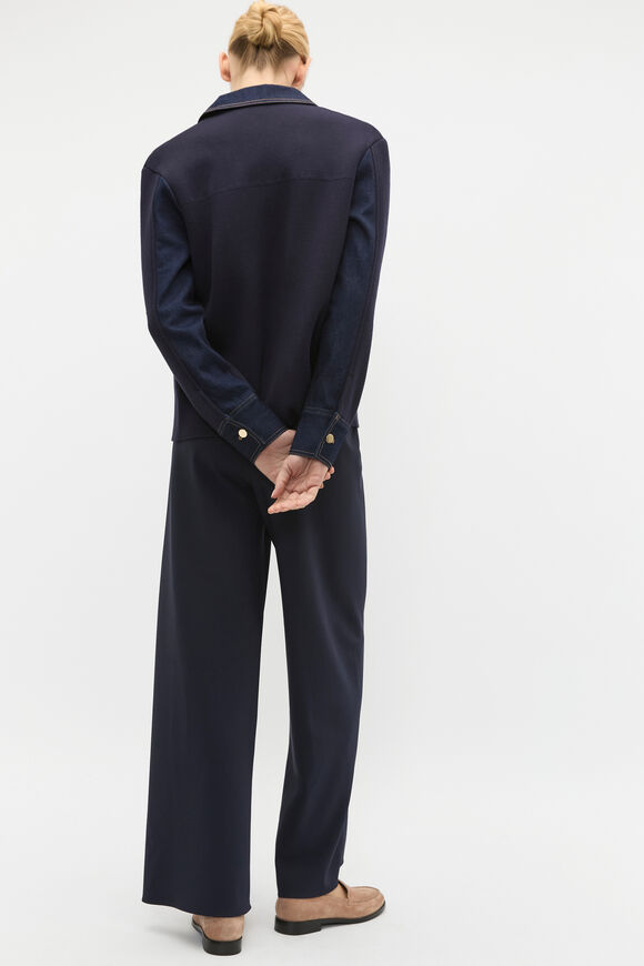 Double Knit Denim Jacket  Twilight Blue  hi-res