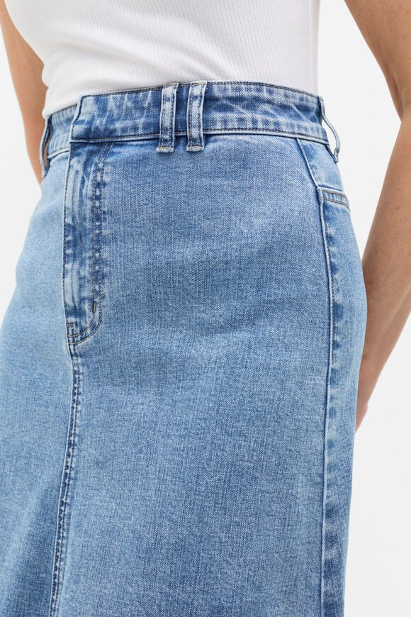 Denim Circle Skirt  Mist Blue Wash  hi-res