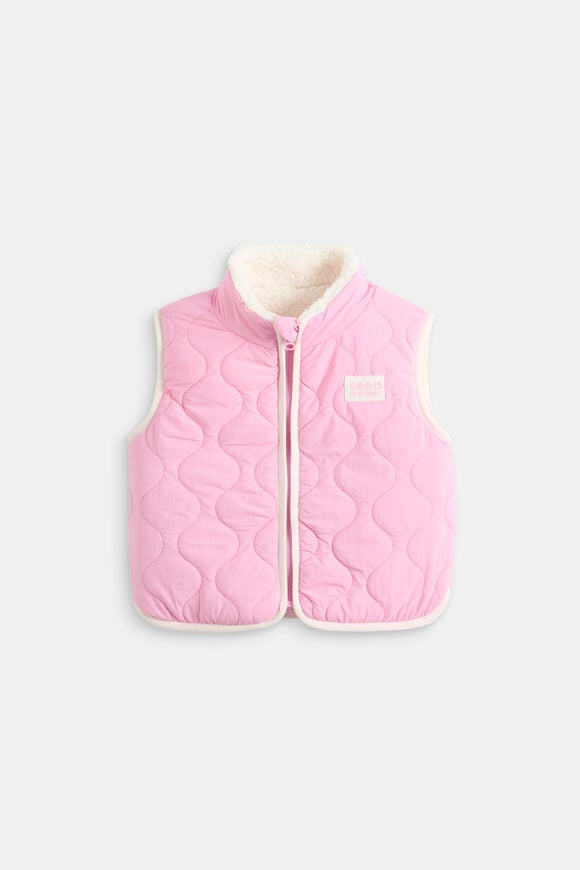 Reversible Logo Vest  Candy Pink  hi-res