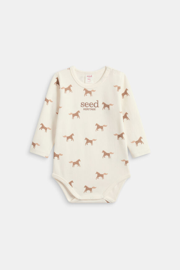 Horse Logo Bodysuit  Classic Cream  hi-res