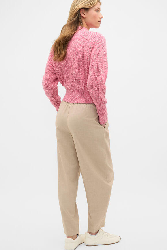 Twist Knit Cropped Sweater  Bubblegum Pink Twist  hi-res