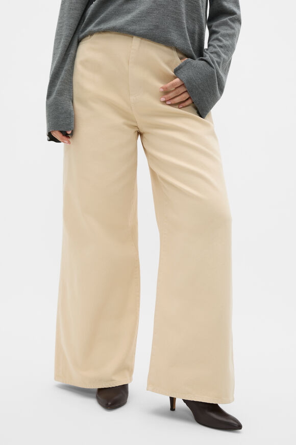 Overdyed Palazzo Jean  Vanilla Cream  hi-res