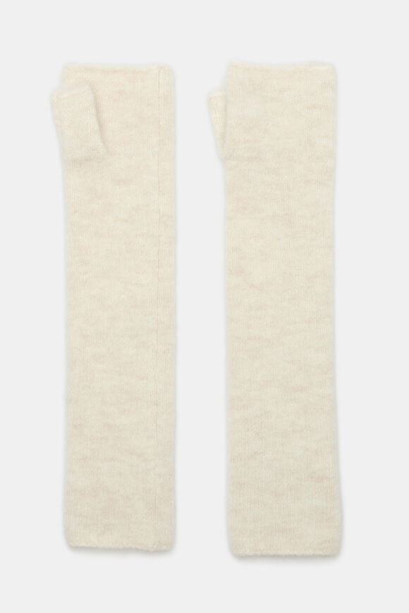 Fluffy Knit Arm Warmers  Mist  hi-res
