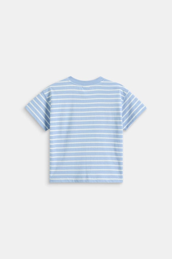 Core Stripe Logo Tee  Cloud Blue  hi-res